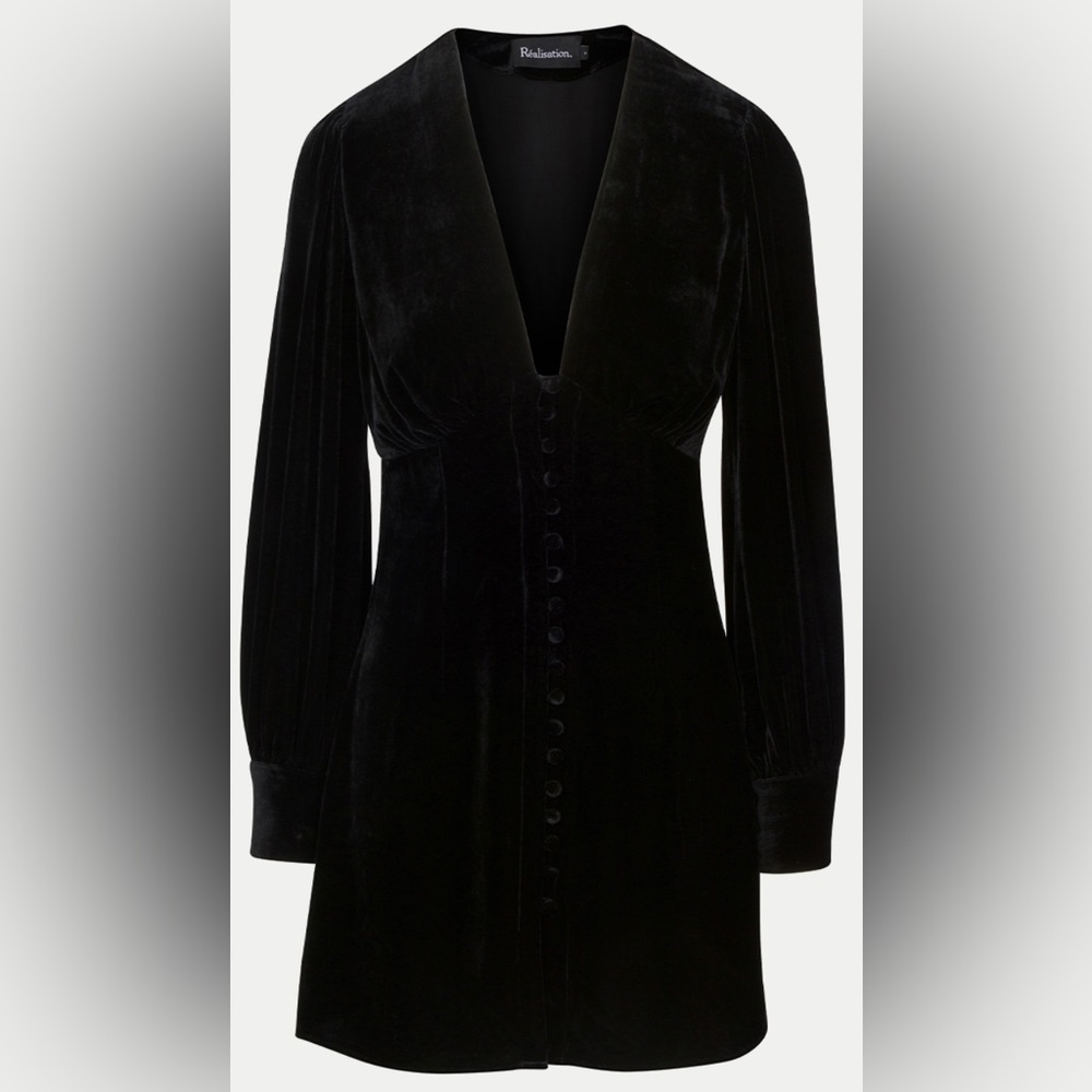 Realisation Par THE LEEKLEY dress in Black Velvet